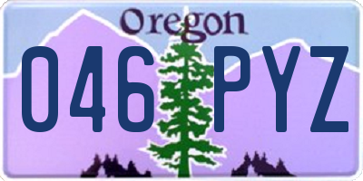 OR license plate 046PYZ