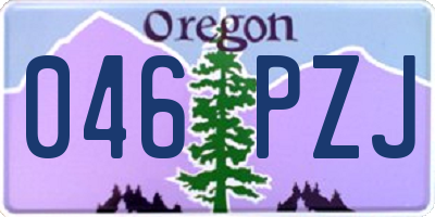 OR license plate 046PZJ
