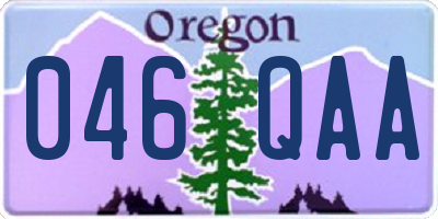 OR license plate 046QAA