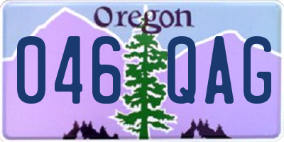 OR license plate 046QAG