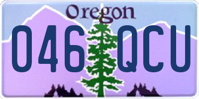 OR license plate 046QCU