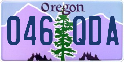OR license plate 046QDA