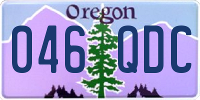 OR license plate 046QDC