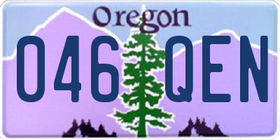 OR license plate 046QEN