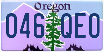 OR license plate 046QEO