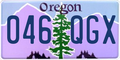 OR license plate 046QGX