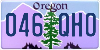 OR license plate 046QHO