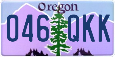 OR license plate 046QKK