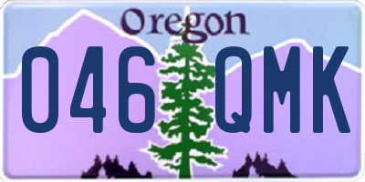 OR license plate 046QMK