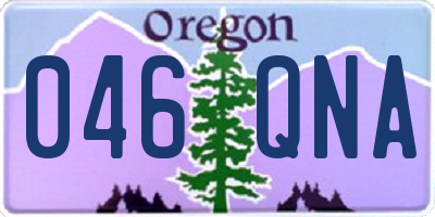 OR license plate 046QNA
