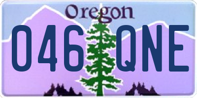 OR license plate 046QNE