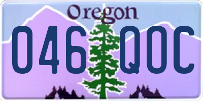 OR license plate 046QOC