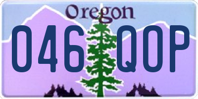 OR license plate 046QOP