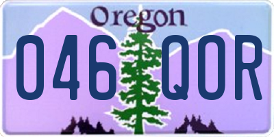OR license plate 046QOR