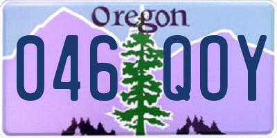 OR license plate 046QOY