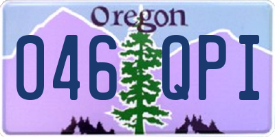 OR license plate 046QPI