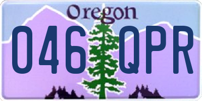 OR license plate 046QPR
