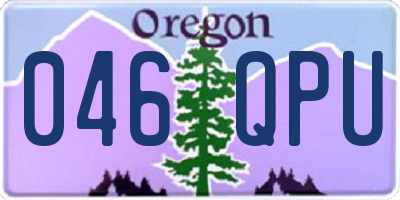 OR license plate 046QPU