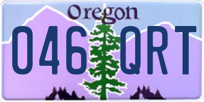 OR license plate 046QRT