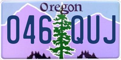 OR license plate 046QUJ