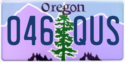 OR license plate 046QUS