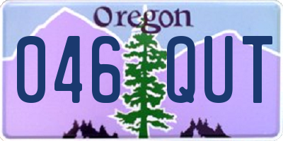 OR license plate 046QUT