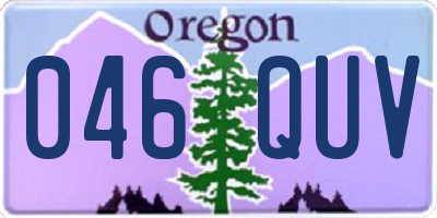 OR license plate 046QUV
