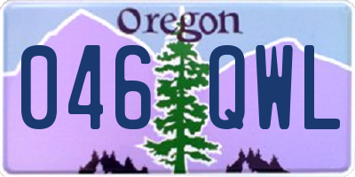 OR license plate 046QWL