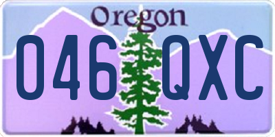 OR license plate 046QXC