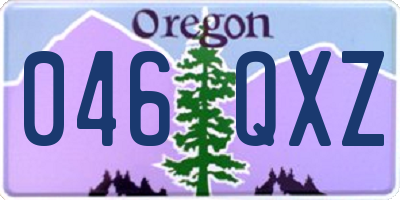 OR license plate 046QXZ