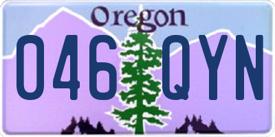 OR license plate 046QYN