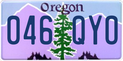 OR license plate 046QYO