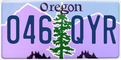 OR license plate 046QYR