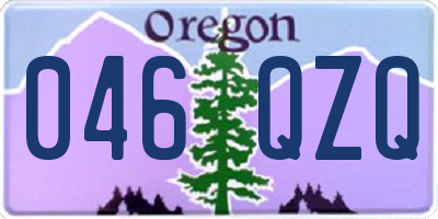 OR license plate 046QZQ