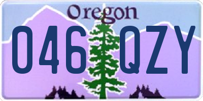 OR license plate 046QZY