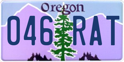 OR license plate 046RAT