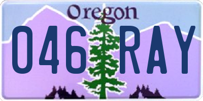 OR license plate 046RAY