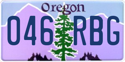 OR license plate 046RBG