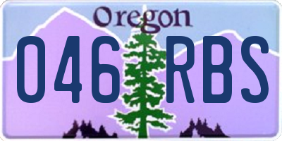 OR license plate 046RBS
