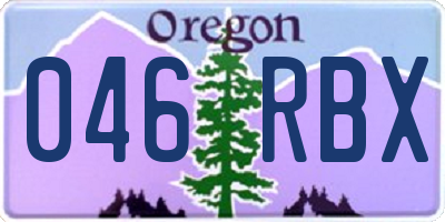 OR license plate 046RBX