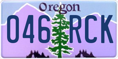OR license plate 046RCK