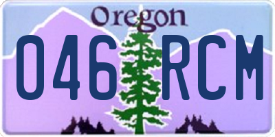 OR license plate 046RCM