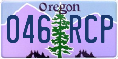 OR license plate 046RCP