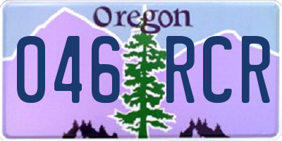 OR license plate 046RCR