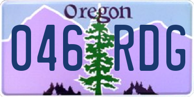 OR license plate 046RDG