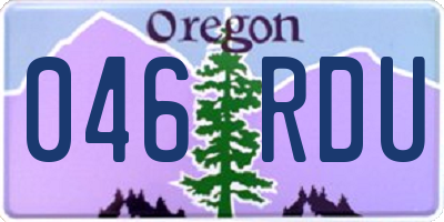 OR license plate 046RDU