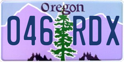 OR license plate 046RDX