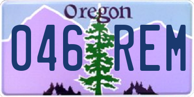 OR license plate 046REM
