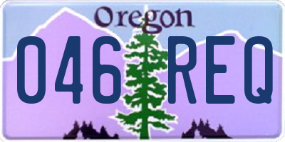 OR license plate 046REQ