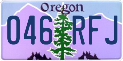OR license plate 046RFJ